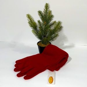 Brand new Talbots ruched red gloves. Wool, Angora Rabbit Hair. Super soft! NWT!!